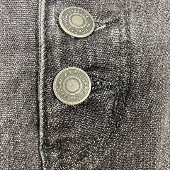 Free People We the Free Irreplaceable Flare Jeans charcoal Sz 29 - Picture 6 of 9
